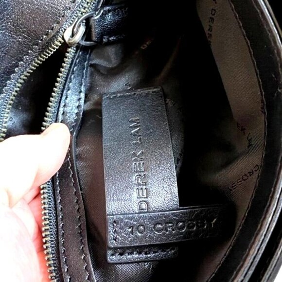 Derek Lam 10 Crosby Taupe/Gray Lizard Embossed Leather Clutch Crossbody - Picture 6 of 10